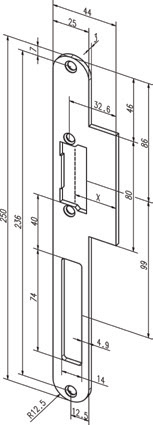 Čelní plech 59B35-01 Profix 2 nerez