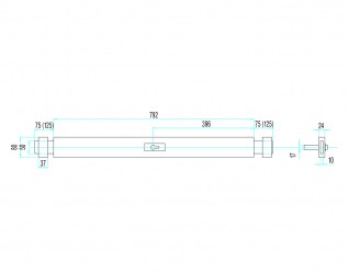 FAB 1550/90 Celoplošná závora - hnědá