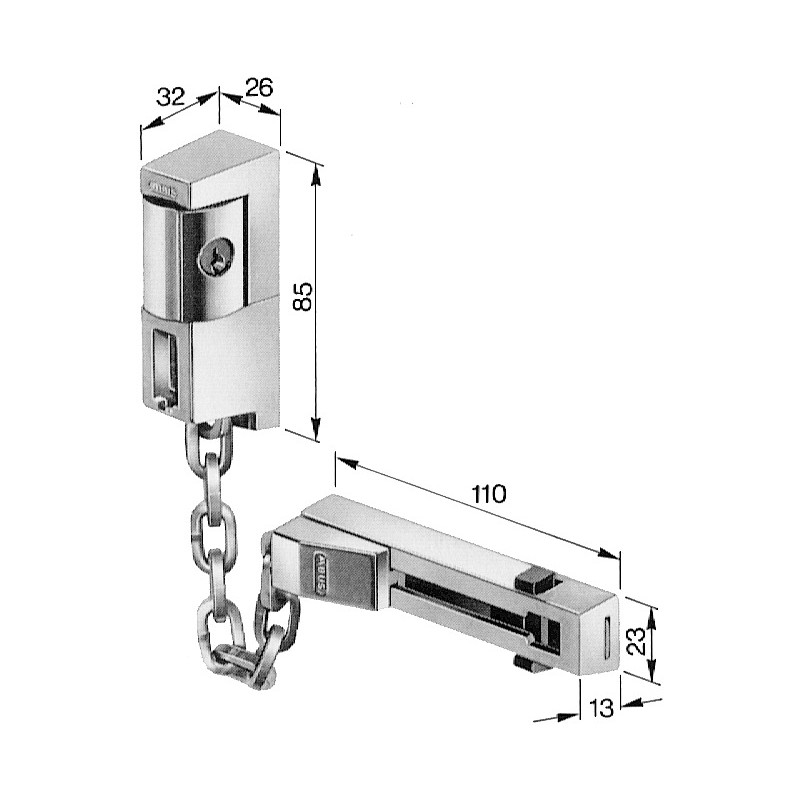 Řetízek na dveře ABUS SK 78